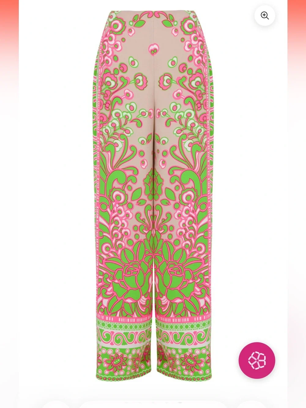 NWT TRINA TURK Federer Wide-Leg Pant - Petra Floral - Picture 5 of 5